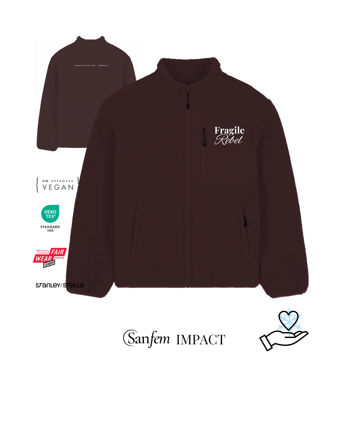 Fragile Rebel Winter Fleece | Jacke – Bild 3