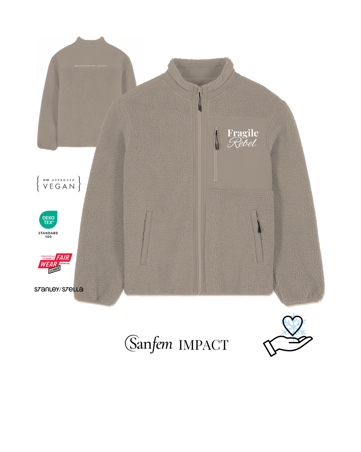 Fragile Rebel Winter Fleece | Jacke – Bild 2